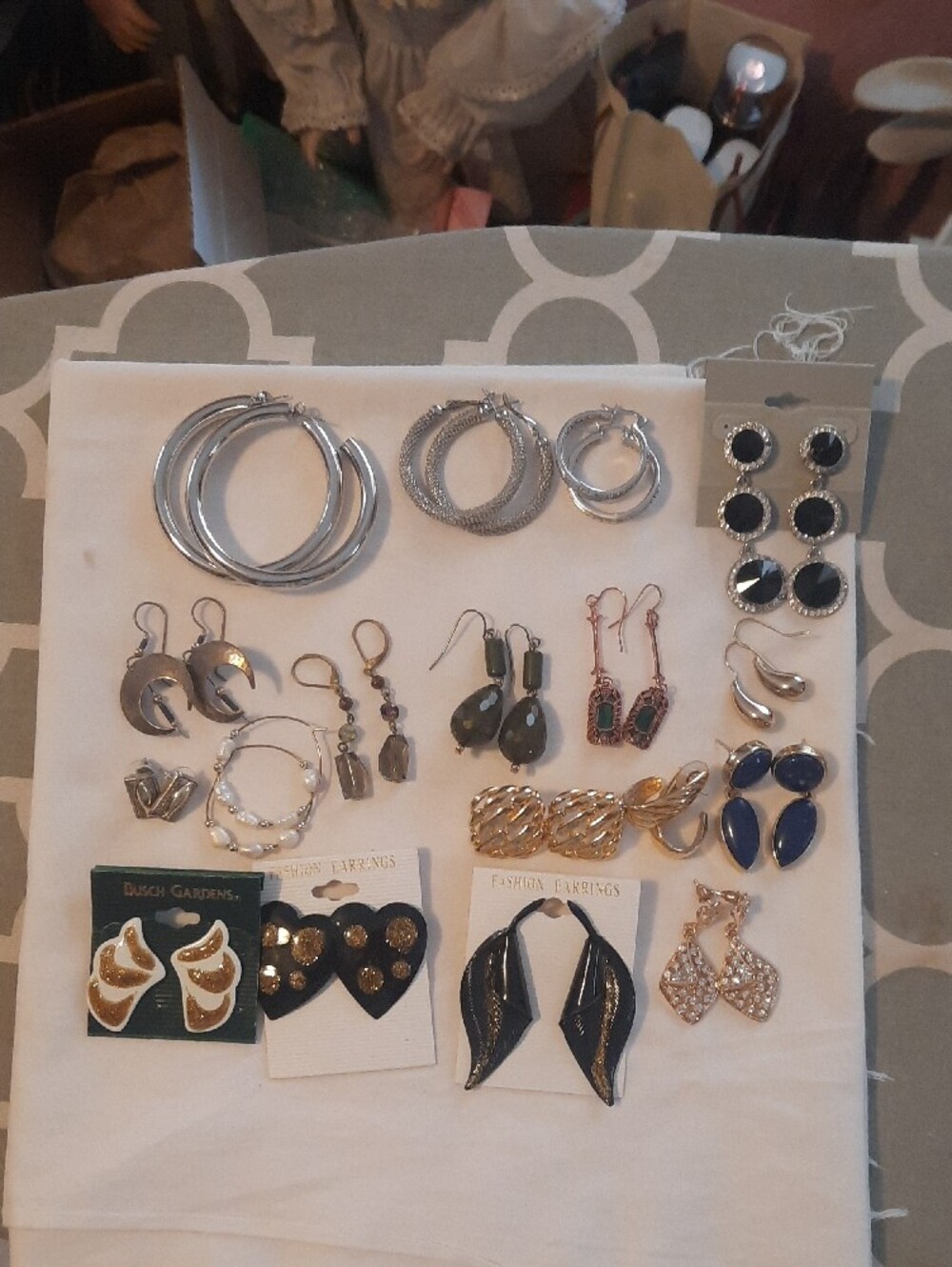 Mixed Women’s Fashion Earring Set - Silver, Black, Blue, Gold, Green - Picture 8 of 8